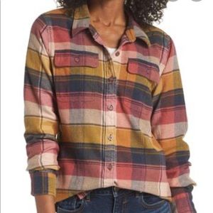 Patagonia “Fjord” flannel shirt in kiln pink